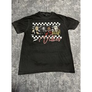 Comfort Colors Horror Movie Characters Graphic T Shirt Mens Medium Black Vibes